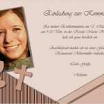Einladung Zur Firmung Vorlage Inspiration Einladungskarten Kommunion Konfirmation