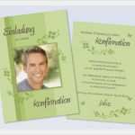 Einladung Zur Konfirmation Vorlagen Kostenlos Großartig Einladung Konfirmation Grün