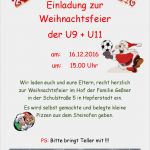 Einladung Zur Weihnachtsfeier Vorlage Kostenlos Großartig Fch Jugend Archive Fc Hopferstadt 1947 E V