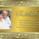 Einladungen Goldene Hochzeit Vorlagen Kostenlos Großartig Einladung & Einladungskarten Goldene Hochzeit