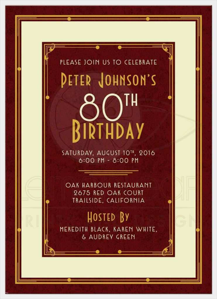 Einladungen Zum 80 Geburtstag Vorlagen Kostenlos Großartig Einladungen Zum 80
