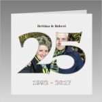 Einladungen Zur Silberhochzeit Selbst Gestalten Vorlagen Hübsch Einladungskarte Zur Silberhochzeit Ganz Individuell Mit