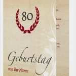 Einladungskarte 80 Geburtstag Vorlage Bewundernswert Einladungskarte Für 80 Geburtstag