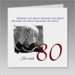 Einladungskarte 80 Geburtstag Vorlage Wunderbar Individuelle Einladungskarte Zum 80 Mit Foto