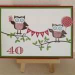 Einladungskarte Eule Vorlage Großartig Einladungskarte 40 Geburtstag