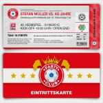 Einladungskarte Fussball Ticket Vorlage Angenehm Einladung Als Fussballticket Zum Geburtstag In Rot Bestellen
