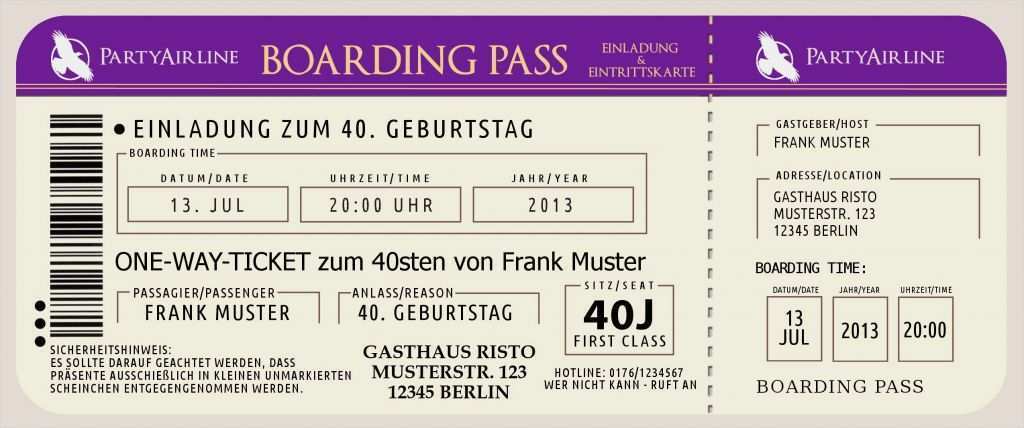 Einladungskarten Abschlussfeier Vorlagen Elegant Einladungskarten 40 Geburtstag