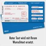 Einladungskarten Flugticket Vorlage Schön Einladungskarten Als Flugticket Blau Ab 55 Cent