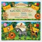 Einladungskarten Geburtstag Kinder Vorlage Süß Einladung Zum Kindergeburtstag Zoo Besuch