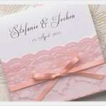 Einladungskarten Hochzeit Vorlagen Kostenlos Fabelhaft Einladungskarte Hochzeit Mit Rosa Stoffspitze
