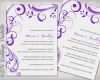 Einladungskarten Hochzeit Vorlagen Word Elegant Hochzeitseinladungen Einladung Vorlagen Purple