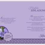 Einladungskarten Kommunion Vorlagen Elegant Einladungskarte Kommunion Konfirmation Lila Flieder