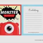 Einladungskarten Monster Vorlage Cool Einladung Kindergeburtstag Monster