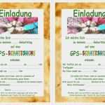Einladungskarten Schatzsuche Vorlage Elegant Einladungskarten Geburtstag Ausdrucken Gratis