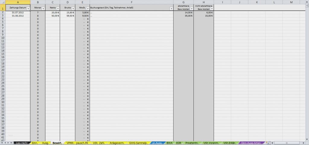 Einnahmenüberschussrechnung Excel Vorlage Kostenlos Wunderbar Excel Vorlage Einnahmenüberschussrechnung EÜr 2013