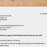 Einspruch Gegen Blitzer Vorlage Erstaunlich Widerspruch Nebenkostenabrechnung Mustervorlage
