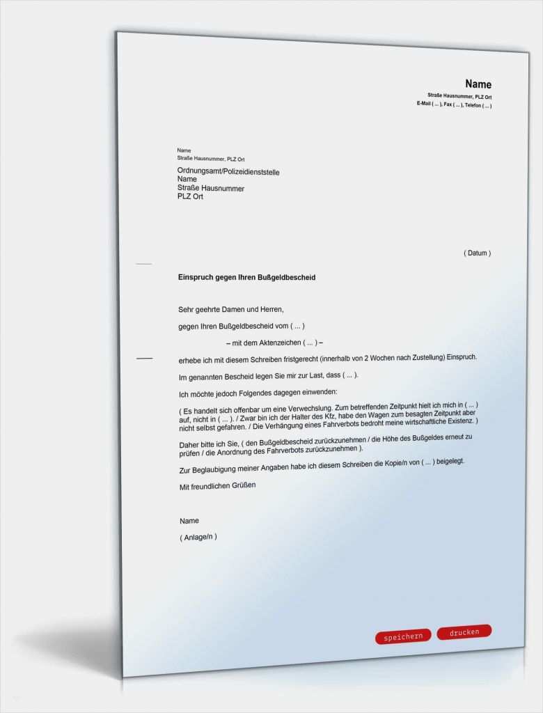 Einspruch Vorlage Bußgeldbescheid Best Of ordnungswidrigkeit Polizei Bewerbung