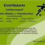 Eintrittskarte Fußball Vorlage Elegant Geburtstagseinladung "eintrittskarte"