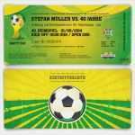 Eintrittskarte Fußball Vorlage Fabelhaft Einladungskarten Als Fußballticket Im Brasilien Look