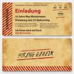 Eintrittskarte Fußball Vorlage Genial Einladungskarten Als Eintrittskarte Im Vintagestyle Ab 55