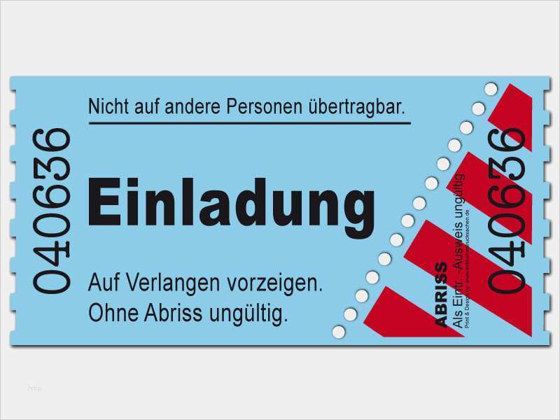 Eintrittskarte Vorlage Word Inspiration Einladungskarten Als Ticket Geburtstag Vintage