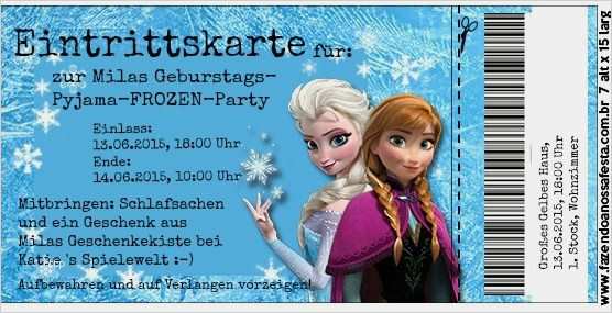 Eintrittskarten Selber Machen Vorlage Großartig Karos Kreativkram Frozen Geburtstags Party