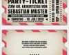 Eintrittskarten Vorlagen Zum Ausdrucken Elegant Vip Einladungskarten Party originelle Einladung Ticket