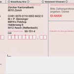 Einzahlungsschein Schweiz Vorlage Hübsch Versand