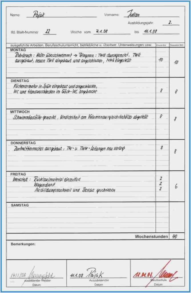 Einzelhandelskaufmann Berichtsheft Vorlage Erstaunlich Praktikumsbericht Kindergarten Tagesbericht Frisch