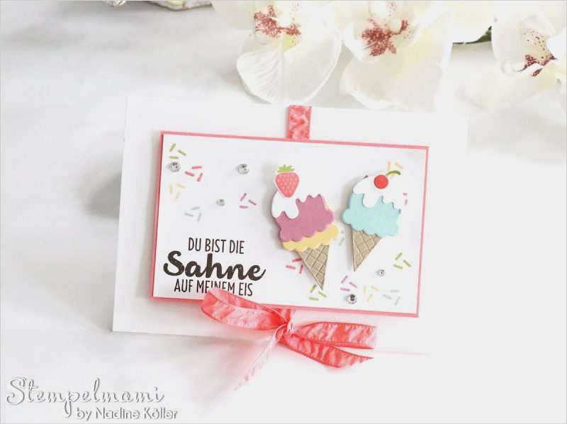 Eis Gutschein Vorlage Einzigartig Geburtstagskarte Eis Eis Baby Basteln Mit Stampin Up