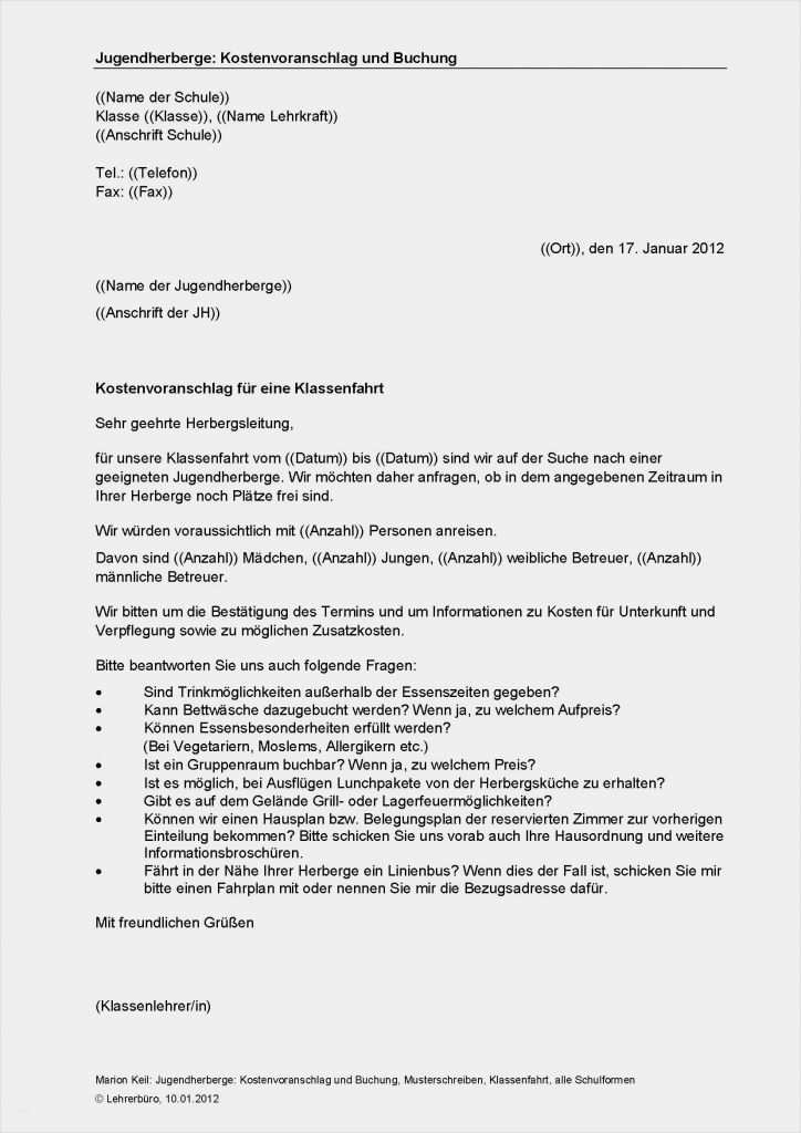Elternbrief Klassenfahrt Vorlage Beste Grundschule Arbeitshilfen Klassenfahrt