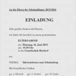 Elternbrief Vorlage Schule Wunderbar Einladung Elternabend Gymnasium – Travelslow
