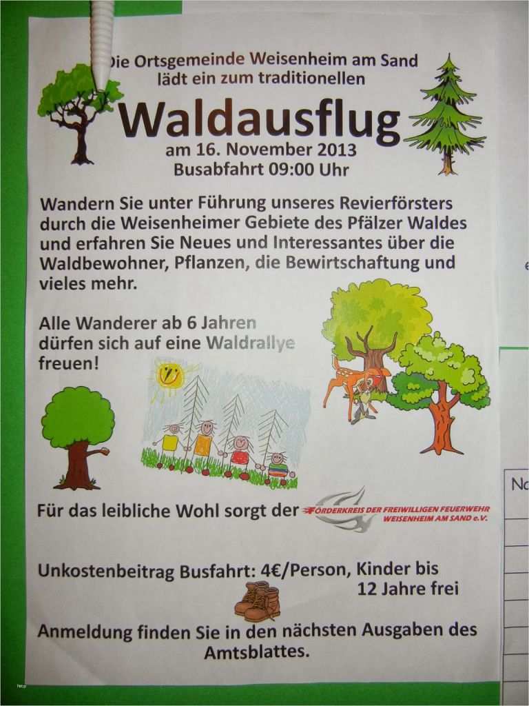 Elternbrief Waldtag Vorlage Wunderbar Protestantischer Kindergarten Weisenheim Am Sand Oktober 2013