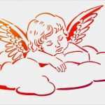 Engel Tattoo Vorlage Luxus Schablonen Schablone "engel Auf Wolke" Din A4 Ein