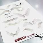 Engelsflügel Vorlage Zum Ausschneiden Fabelhaft Engelsflügel Collagesheet Bastelbogen Zum Ausdrucken Und