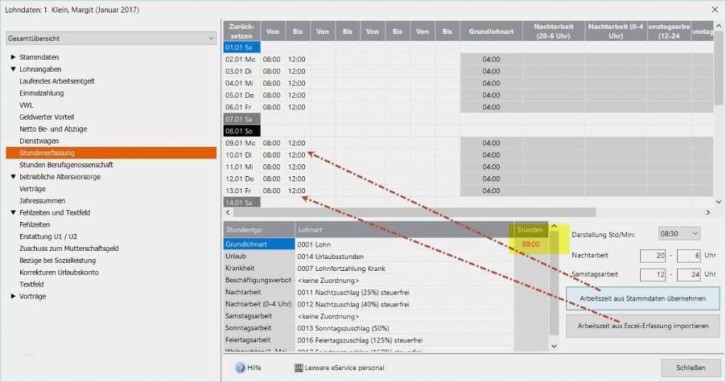 Erfassung Krankheitstage Excel Vorlage Großartig Lexware Lohn Stundenerfassung über Lexware Excel Liste Als