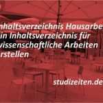 Erlaubnisschein Für Feuergefährliche Arbeiten Vorlage Inspiration Inhaltsverzeichnis Hausarbeit so Erstellst Du Es Schnell