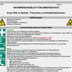 Erste Hilfe Aushang Vorlage Kostenlos Erstaunlich Unterweisung Erste Hilfe Im Betrieb Prävention Und