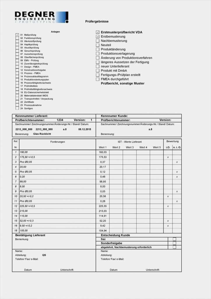 Erstmusterprüfbericht Vda Vorlage Download Einzigartig Erstellung Eines Messberichts Für Empb