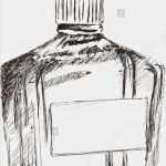 Etikett Schnapsflasche Vorlage Inspiration Schnaps Flasche Skizzensymbol Vektor Abbildung Bild