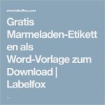 Etiketten Kosmetik Vorlagen Bewundernswert Gratis Marmeladen Etiketten Als Word Vorlage Zum Download