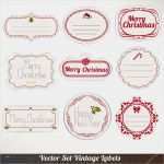 Etiketten Weihnachten Vorlagen Einzigartig Satz Von Vektor Weihnachten Etiketten — Stockvektor