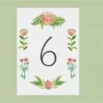Etsy Agb Vorlage Erstaunlich Rosa Hochzeit Tischnummern In Ms Word Vorlage Diy Von