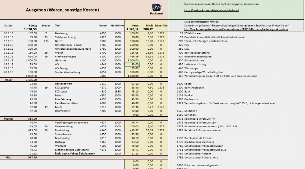 Eür Excel Vorlage Kostenlos Genial Excel Vorlage Für Ihre Buchhaltung Und EÜr