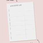 Eür Vorlage Pdf Hübsch Druckvorlage Speiseplan Für Woche Zum Ausdrucken