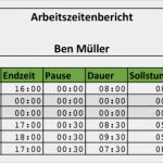 Excel Arbeitszeit Berechnen Vorlage Luxus Zeiterfassung Mit Excel – 8 Kostenlose Stundenzettel