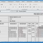 Excel formular Vorlage Cool Reisekostenabrechnung Vorlage 2017 Schön 6
