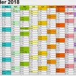 Excel Kalender Vorlage Hübsch Kalender 2018 Zum Ausdrucken In Excel 16 Vorlagen