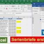 Excel Tabelle Vorlage Erstellen Wunderbar Word Anleitung Serienbriefe Erstellen Mit Adressen Aus