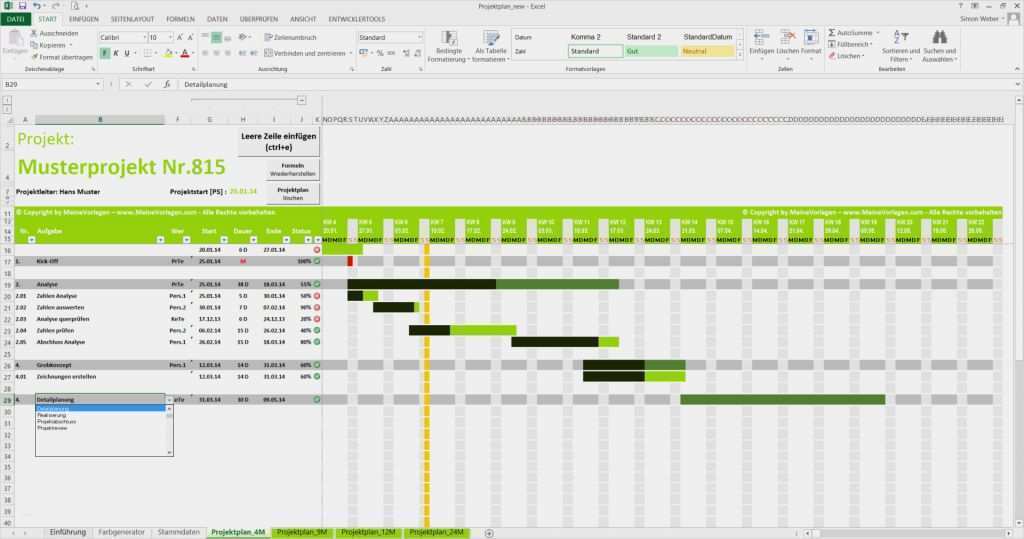 Excel Terminplan Vorlage Hübsch Download Projektplan Excel Projektablaufplan Zeitplan